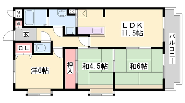 伊川谷駅 バス13分  漆山上下車：停歩5分 3階の物件間取画像